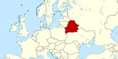 Weißrussland Position auf der Weltkarte anzeigen