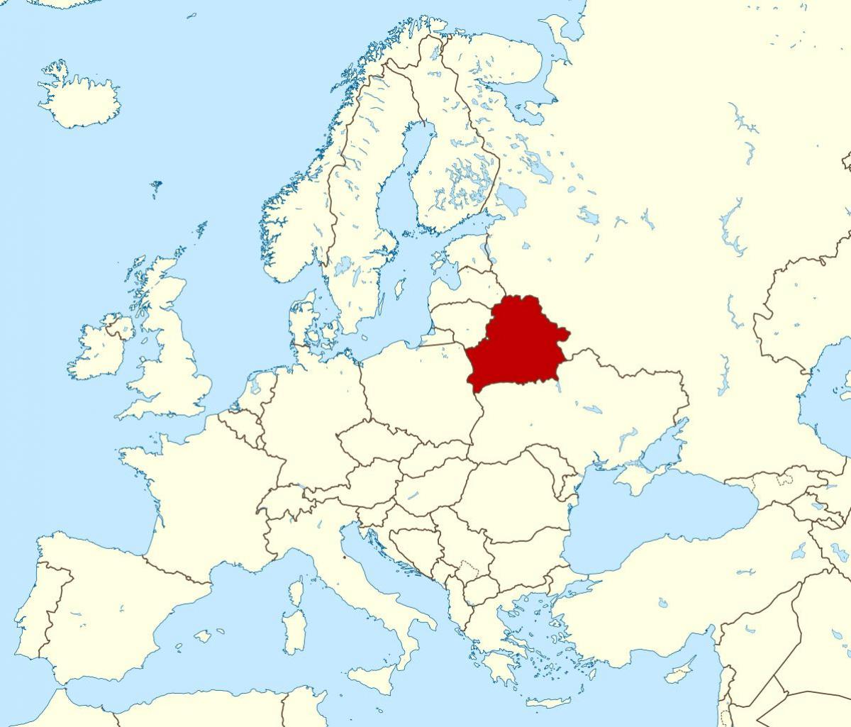 Weißrussland Position auf der Weltkarte anzeigen
