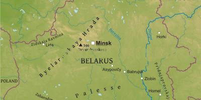 Landkarte von Belarus physischen